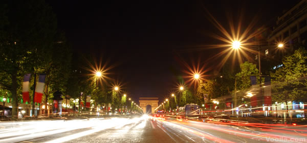 Parigi Arco di Trionfo di notte