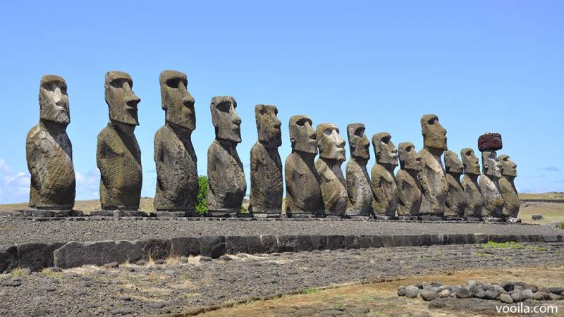 Statua Testa Moai 120 Cm Per Giardino - I Miti Dell'Isola Di Pasqua In Pietra Ghisa, Antigelo